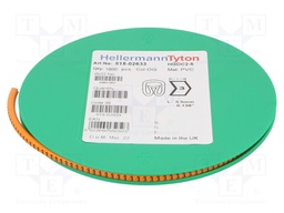 Markers for cables and wires; Label symbol: 3; 2÷5mm; PVC; orange