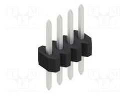 Connector: pin strips; pin header; male; PIN: 4; 1.27mm; THT; 1x4