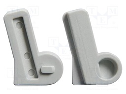 Rail DIN clip; grey; plastic; for meter