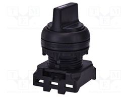 Switch: rotary; 22mm; black; IP65; E; Pos: 2; Ø22.5mm; -25÷65°C