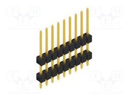 Connector: pin strips; pin header; male; PIN: 9; 2.54mm; THT; 1x9