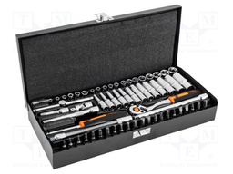 Wrench-set; socket spanner; Mounting: 1/4"; 63pcs.