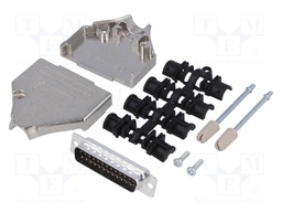 D-Sub; PIN: 25; plug; male; stamped and formed contacts; straight
