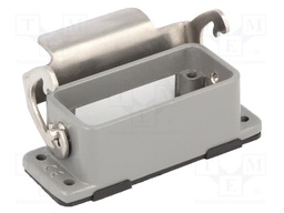 Enclosure: for HDC connectors; size 10A; with latch; straight