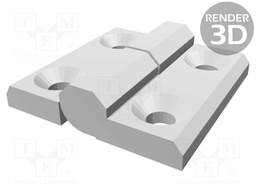 Hinge; Width: 60mm; technopolymer (PA); H: 60mm; Holes pitch: 36mm