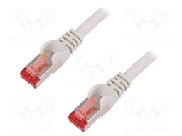 Patch cord; S/FTP; 6; stranded; Cu; LSZH; grey; 150mm