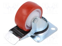 Transport wheel; Ø: 80mm; W: 32mm; H: 105mm; torsional with lock