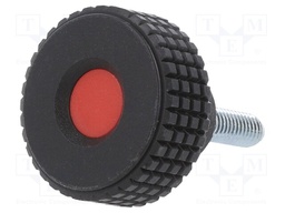 Knob; Ø: 31mm; Ext.thread: M6; 20mm; H: 24mm; technopolymer (PP)