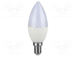 LED lamp; white cold; E14; 220÷240VAC; 470lm; P: 5.5W; 200°; 6400K