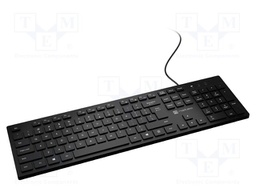 Keyboard; black; USB A plug; wired,slim,US layout; Len: 1.5m