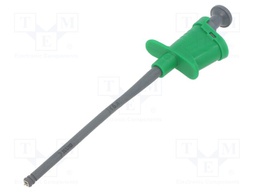 Clip-on probe; pincers type; 6A; green; Grip capac: max.4.5mm
