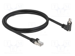 Patch cord; S/FTP; Cat: 6; RJ45 plug,RJ45 down angled plug; 1m