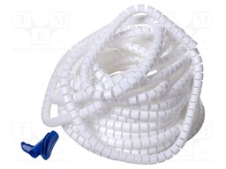 Spiral wrapping; 25mm; polypropylene; white; UL94HB