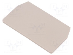 End/partition plate; Application: ZDU1.5; beige; wemid; max.125°C