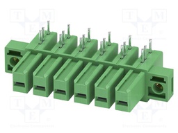 PCB headers, nominal cross section: 6 mm?, color: green, nom