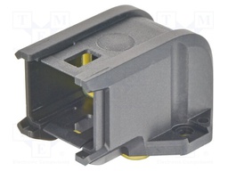 Enclosure: for HAN 1A; Han 1A; for panel mounting; angled 90°