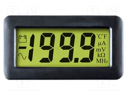 Voltmeter; digital,mounting; 0÷200mV; on panel; Char: 12.7mm