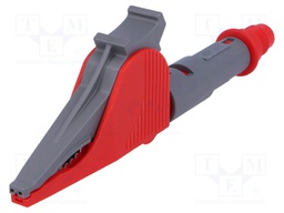 Crocodile clip; 20A; red; Grip capac: max.41mm; Overall len: 127mm