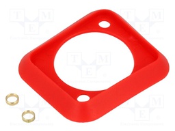 Socket gasket; red; Case: XLR standard; 19x24mm