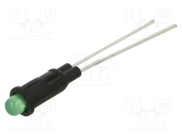 Indicator: LED; 2.1VDC; Ø4mm; plastic; ØLED: 3mm
