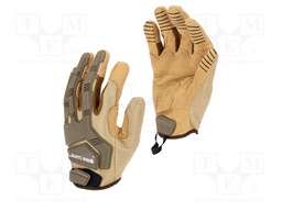 Protective gloves; Size: 9; brown; tag