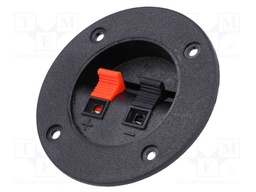 Terminal; loudspeaker; with push button; for panel mounting