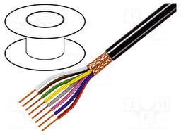 Wire; 8x0,75mm2; braid made of copper wires; PVC FirestoP®; 49V