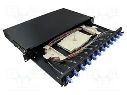 Connector: fiber optic; patch panel; LC; Cat: OS2; Colour: black