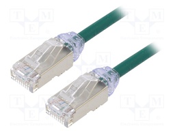 Patch cord; F/UTP,TX6A-28™; 6a; solid; Cu; LSZH; green; Len: 3m