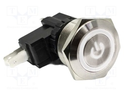Switch: vandal resistant; SPDT; 15A/250VAC; IP67; ON-ON; white; 3V