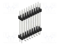 Connector: pin strips; pin header; male; PIN: 18; 2.54mm; SMT; 2x9