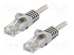 Patch cord; U/UTP; 5e; CCA; grey; 5m; RJ45 plug,both sides