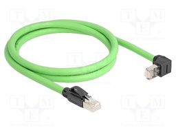 Patch cord; SF/UTP; Cat: 6a; RJ45 plug,RJ45 up angled plug; Cu; 1m