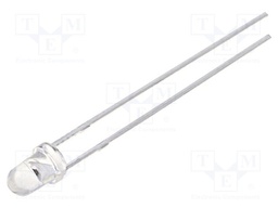 LED; 3mm; yellow; 2500÷4000mcd; 24°; Front: convex