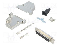 D-Sub; PIN: 25; plug; female; angled 45°; soldering; for cable