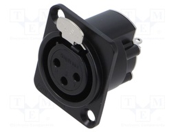Connector: XLR; socket; female; Plating: tinned; soldering; IP40; AX
