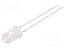 LED; UV; 60°; 20mA; 114mW; λd: 390÷400nm; 3÷3.8V; THT; Front: convex