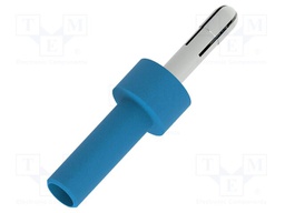 Connector: 4mm banana; socket; blue; nickel plated; EXPANSION PIN