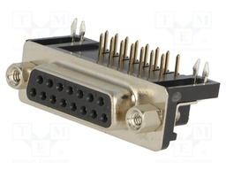 D-Sub; PIN: 15; socket; female; 9,4mm standard; Locking: screws