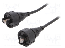 Patch cord; 3m; Buccaneer Ethernet; PIN: 8; gold-plated; 1.5A; IP68