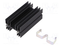 Heatsink: extruded; H; TO218,TO220,TOP3; black; L: 63mm; W: 35mm