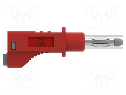 Test lead; 12A; banana plug 4mm,both sides; Len: 0.5m; red