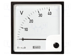 Meter: panel; analogue; 0÷150V; Class: 1,5; IP52; panel; 96x96mm