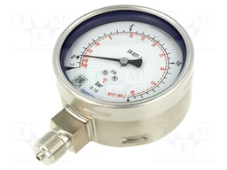 Manometer; -1÷15bar; 100mm; -40÷60°C; IP65; stainless steel