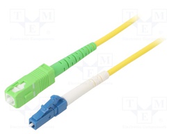 Fiber patch cord; OS2; LC/UPC,SC/APC; 0.5m; LSZH; yellow