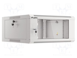 Enclosure: rack cabinet; Standard: 19"; 4U; grey; 600mm; hanging