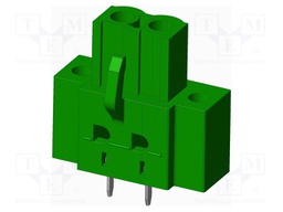 Connector: pluggable terminal block; socket; female; straight