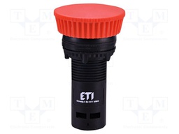 Switch: push-button; 22mm; NC; red; IP65; mushroom; E; Pos: 2; Ø22.5mm