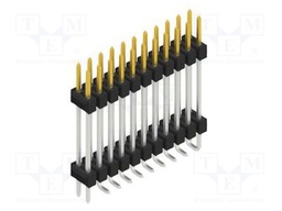 Connector: pin strips; pin header; male; PIN: 22; 2.54mm; SMT; 2x11