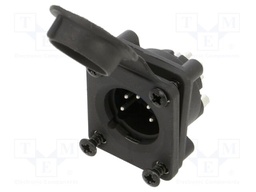 Connector: XLR; socket; male; AXS; 7.5A; 133V; PIN: 5; IP65; soldering